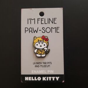 Hello Kitty Tiger Enamel Pin - Yellow and Black